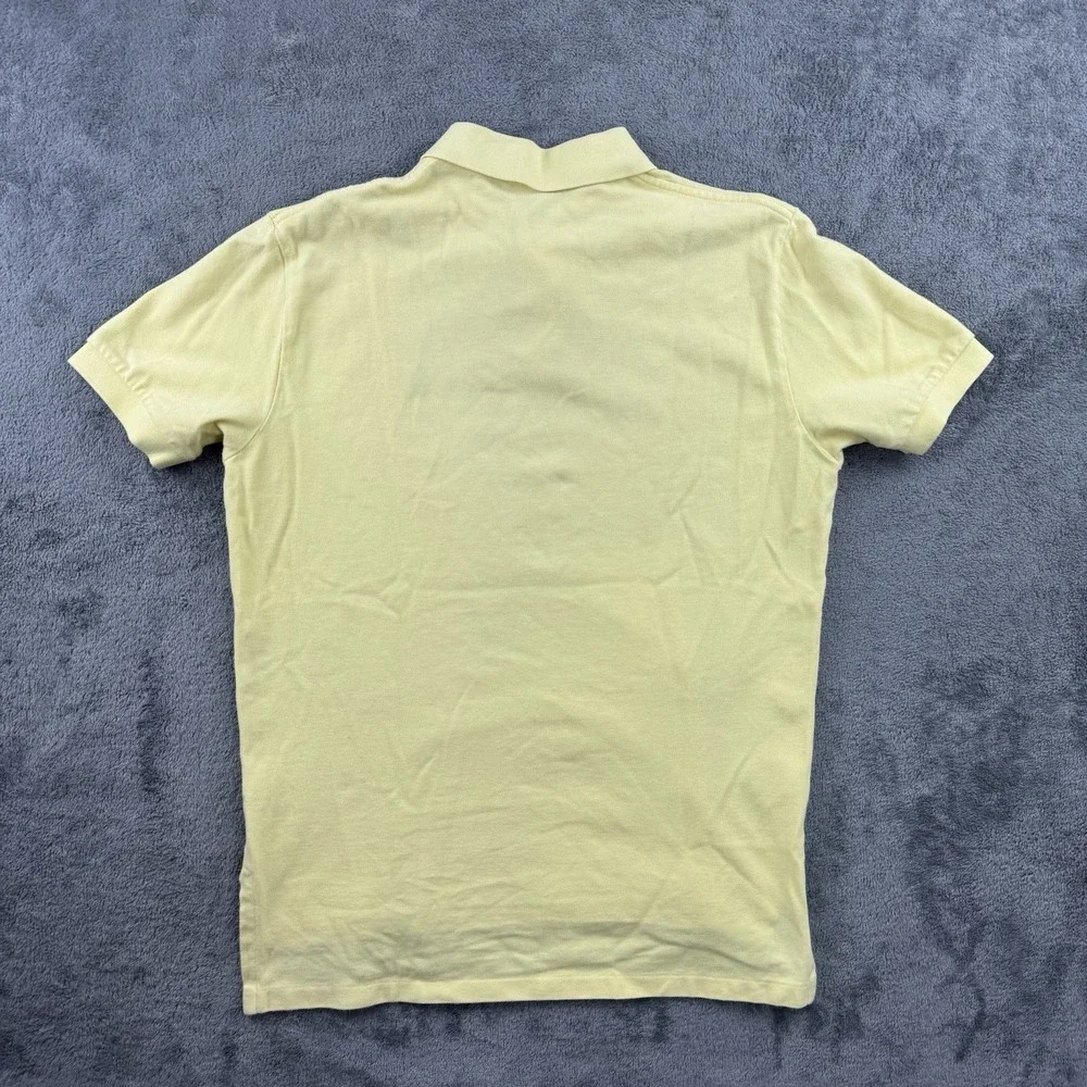 Polo Ralph Lauren Polo Shirt Mens Medium Yellow Short Sleeve Cotton Pique Logo